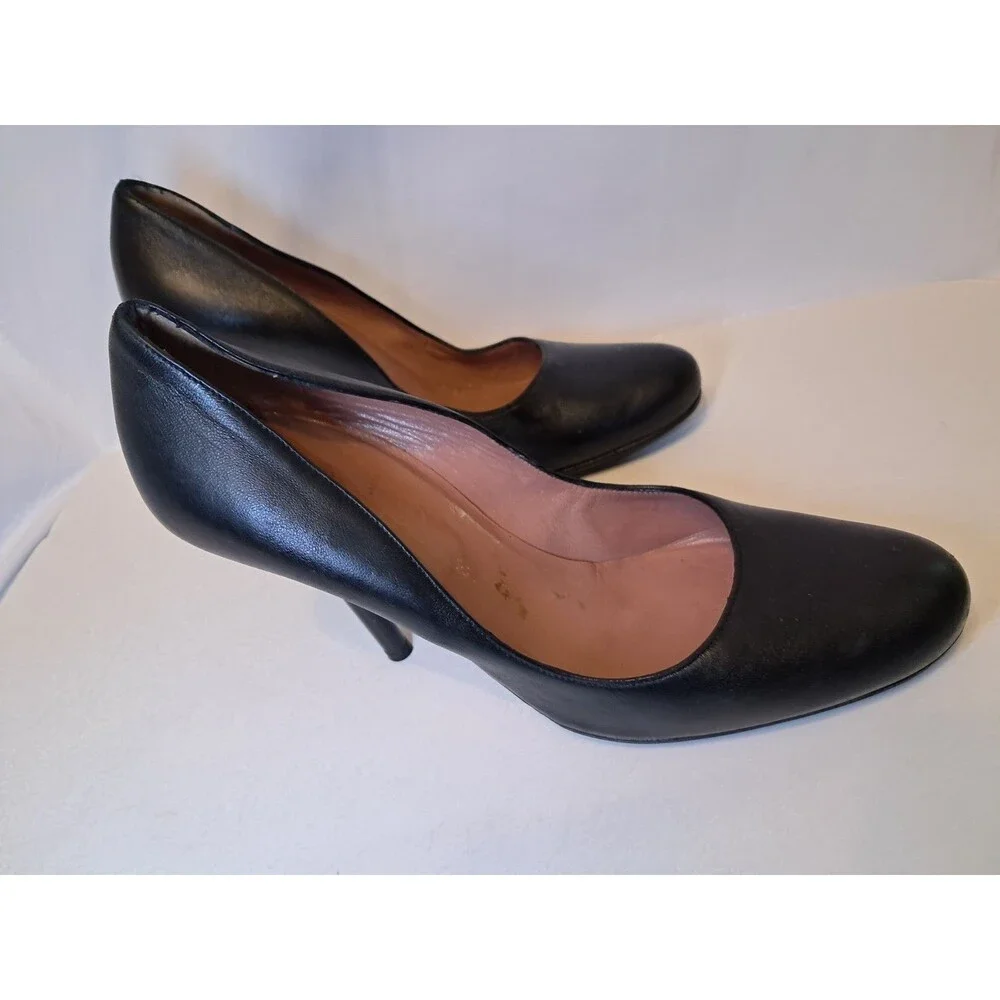Les Tropeziennes Massimo Palazzo Size 39 EU/8.5 US Black Leather Pumps 4